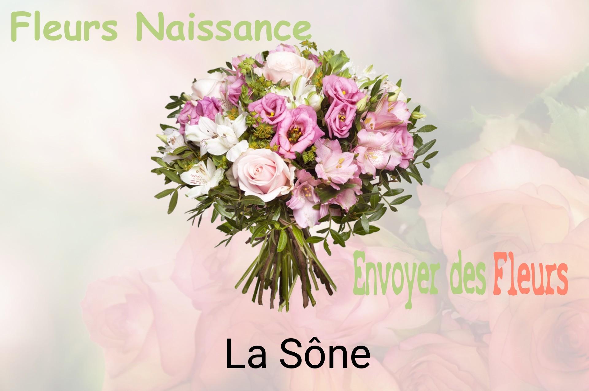 Bouquet de fleurs de naissance livré à La Sône
